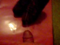 cumming on bosss girlfriends sisters heels 2