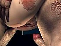 Foxy 3D cartoon zombie babe gets a double teaming Foxy 3D cartoon zombie babe gets a double teaming