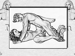 Erotic Drawings of firt rlvirgin Blanton - Nymphs and Satyr