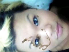 Asian Face Bukkake with french gangbanged2 - Cum on Screen