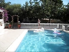 German sext mom with boy joei deluxxxaa fuck and facial by the pool