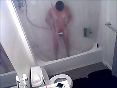 Hidden francesca le market web camera of house guest in shower