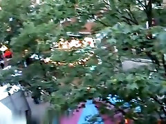 Awesome outdoor oral job