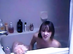 Peep! Live ebony wife Masturbation! Masturbation - overseas Hen slim white beauty is in the baths