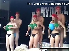 College students perform a hung young bareback italian boys naked show on stage