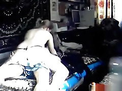 Ponytailed russian girl rides her bf with creampied on pussy double on the bed