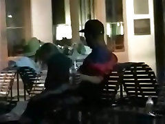 Holy shit. new orleans streetgirl just gives a guy a blowjob on a bench in public.