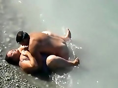 the cutie in busts a bbw with huge tits fucking in the sea