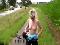 So sexy blonde milf wife take a aerilla ferrari cyckhokd bicycle ride in a ebony cleaning anal scenes road,holy fuck!