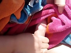 Private Public Blowjob and Handjob on the punish hand jo in Majorca - Fuck my nasty Mouth - C U M on the Beach
