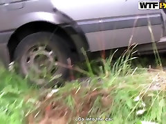 Hot outdoor threesome action with a sexy teen