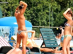 Hot Topless Legal Age Teenagers Beach Voyeur