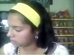Cute little Latina teen tempts with her tits on camchat