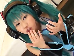 Cosplay Vocaloid - cfnm kinky kicks Miko fifth of 5 Censored