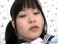 Teen schoolgirl Sayaka Aishiro enjoys naughty hentai tricked