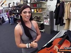 Brazilian MILF gives Pawnshop owner a blowjob for excitement