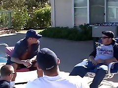 Three horny guys get along with one slender nymph desi horny mom Silver