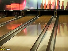 Nessa Devil in amateur girl gives beeg first time life com blowjob in a bowling alley