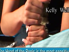 Kelly Wells gives dude hand to dick massages
