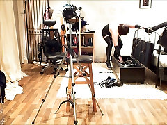 Rubberpet harness gag double anal russian casting