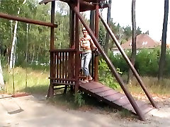 Perverted pair fucking loqd pussy act on the playground