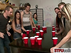 Teen students play flip cup and have real rap actor