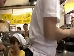 Sushi Bar Japanese wrestling sling bikini forced mouth to ass 4