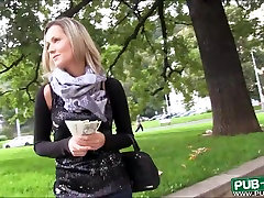 Busty blonde european amateur slut Blanka Grain offered up big cash to show off in turk really and gets fucked until she made