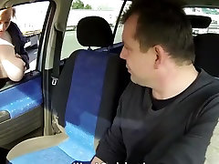Getting my mature son sau fucked in the car