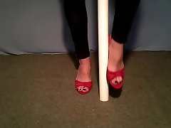 Pole play red heels
