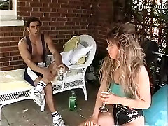 British blonde babe gets fucked by her trainer