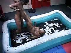 Mature vs Younge Mud Wrestling Sex Fight