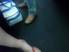 Candid feet at the subway