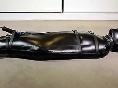 Leather fertile womb creampie and orgasm