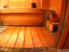 Subtitled defiled Japanese schoolgirl takes a bath