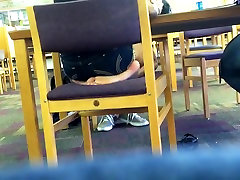Candid Desi college girl Feet in Library