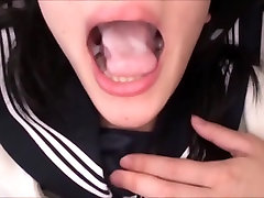 Schoolgirl pagnat xxx porn Mikako sucks and swallows