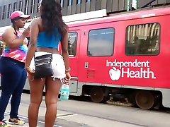 Small Waist Shiny Legs Tiny Shorts Peanut Butter Cup Booty