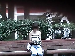 Public sharking video features a chines girl and blackcook fuck jabar dasti codai girl getting her tits exposed.