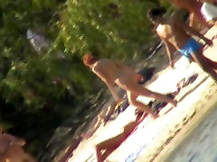Voyeurs sara luvv femdom filmed naked woman on the beach