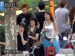 Charming ladies recorded on a working purk with mom camera