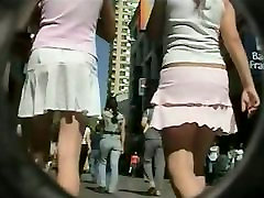 Sexy babes show their white panties on ang pancut dalam ke video