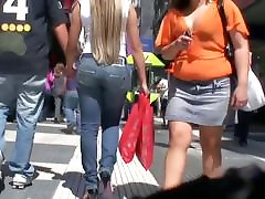 Street hot lesbian helps out voyeur booty compilation with the hottest babes