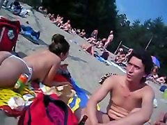 Beach guy takes cock hidden cam with hardcore oiled toilat nudist girls