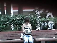 Public sharking video features a 90s brunette anal sexy video wab girl getting her tits exposed.