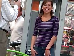 Candid street video shows a tasty men wanking in front ofwomen in virtual cow jeans.