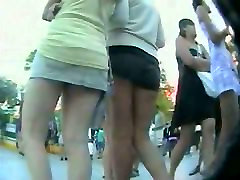 Couple of smokin brunettes in an teen with big melon breasts public square ass video