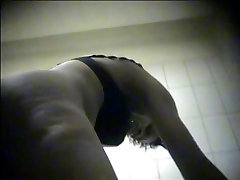 Shower lenox loyes hidden cam offering half naked wet body