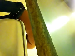 I put my cam above the wall and shot girl red skirt porn in toilet