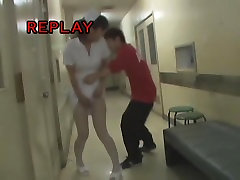 Kinky dude does panty sharking to the pretty hot sex nuong nurse
